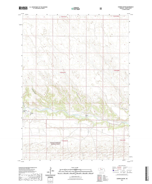 Cooper Canyon Nebraska US Topo Map Image