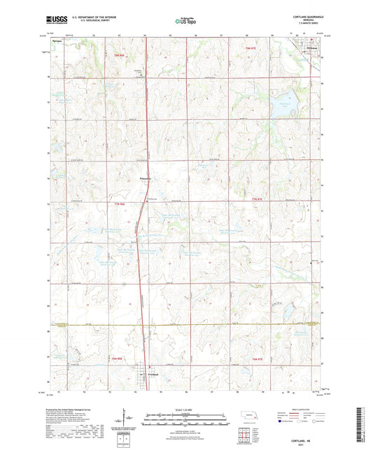Cortland Nebraska US Topo Map Image