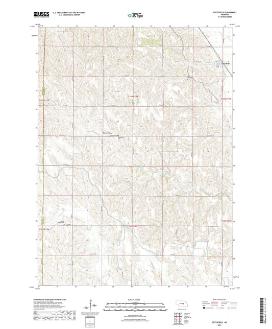 Cotesfield Nebraska US Topo Map Image