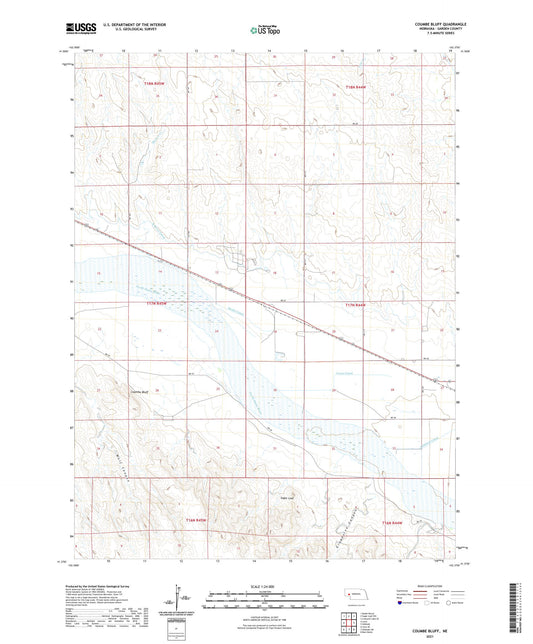 Coumbe Bluff Nebraska US Topo Map Image