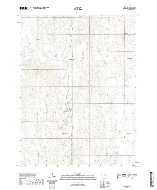 Cowles Nebraska US Topo Map Image