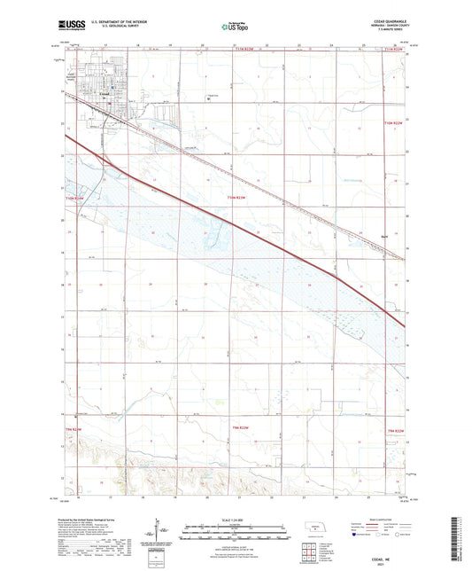 Cozad Nebraska US Topo Map Image