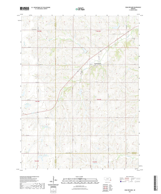 Crab Orchard Nebraska US Topo Map Image