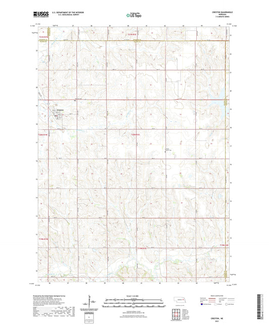 Creston Nebraska US Topo Map Image