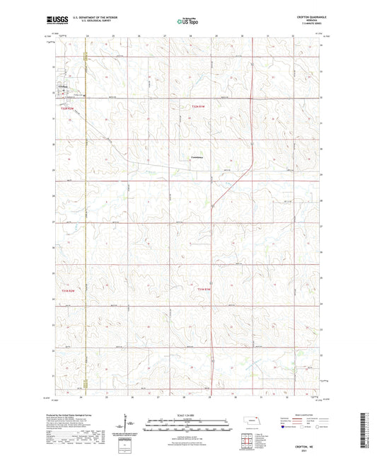 Crofton Nebraska US Topo Map Image