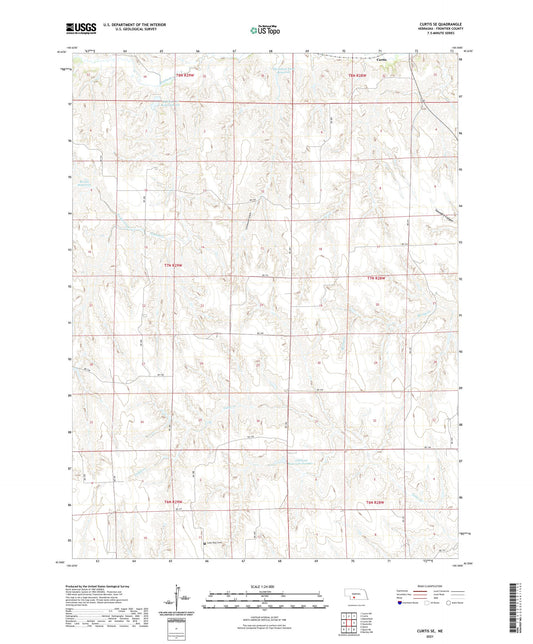 Curtis SE Nebraska US Topo Map Image