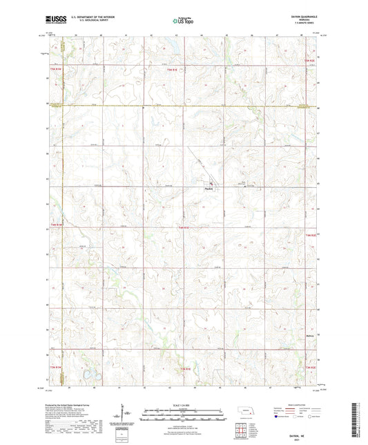 Daykin Nebraska US Topo Map Image