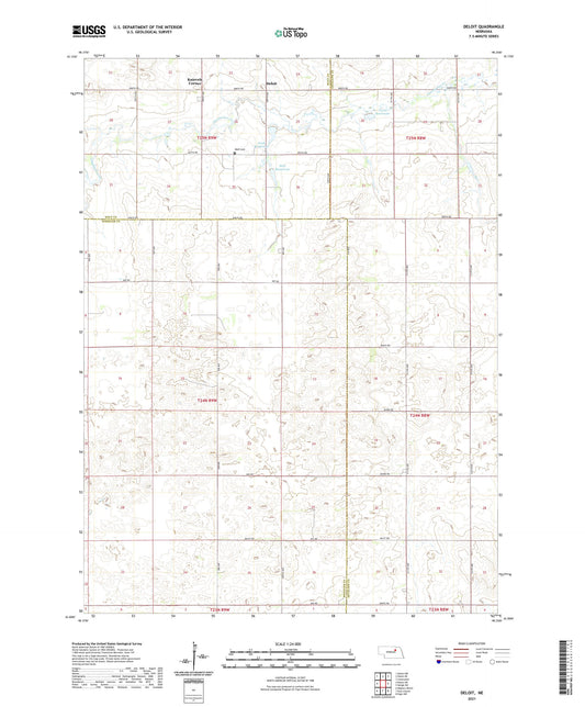Deloit Nebraska US Topo Map Image
