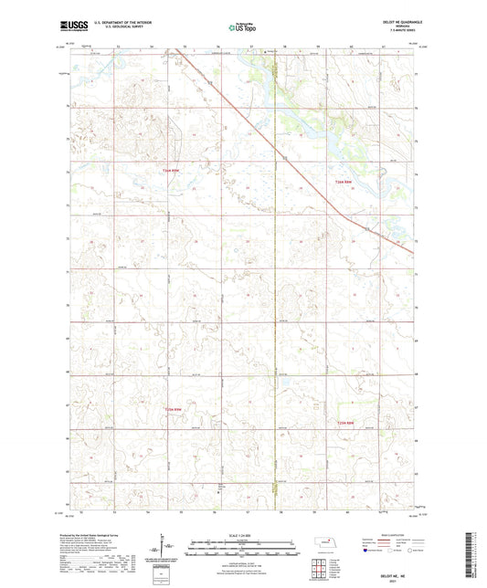 Deloit NE Nebraska US Topo Map Image