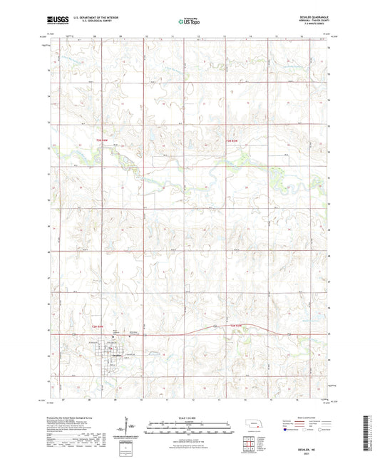 Deshler Nebraska US Topo Map Image