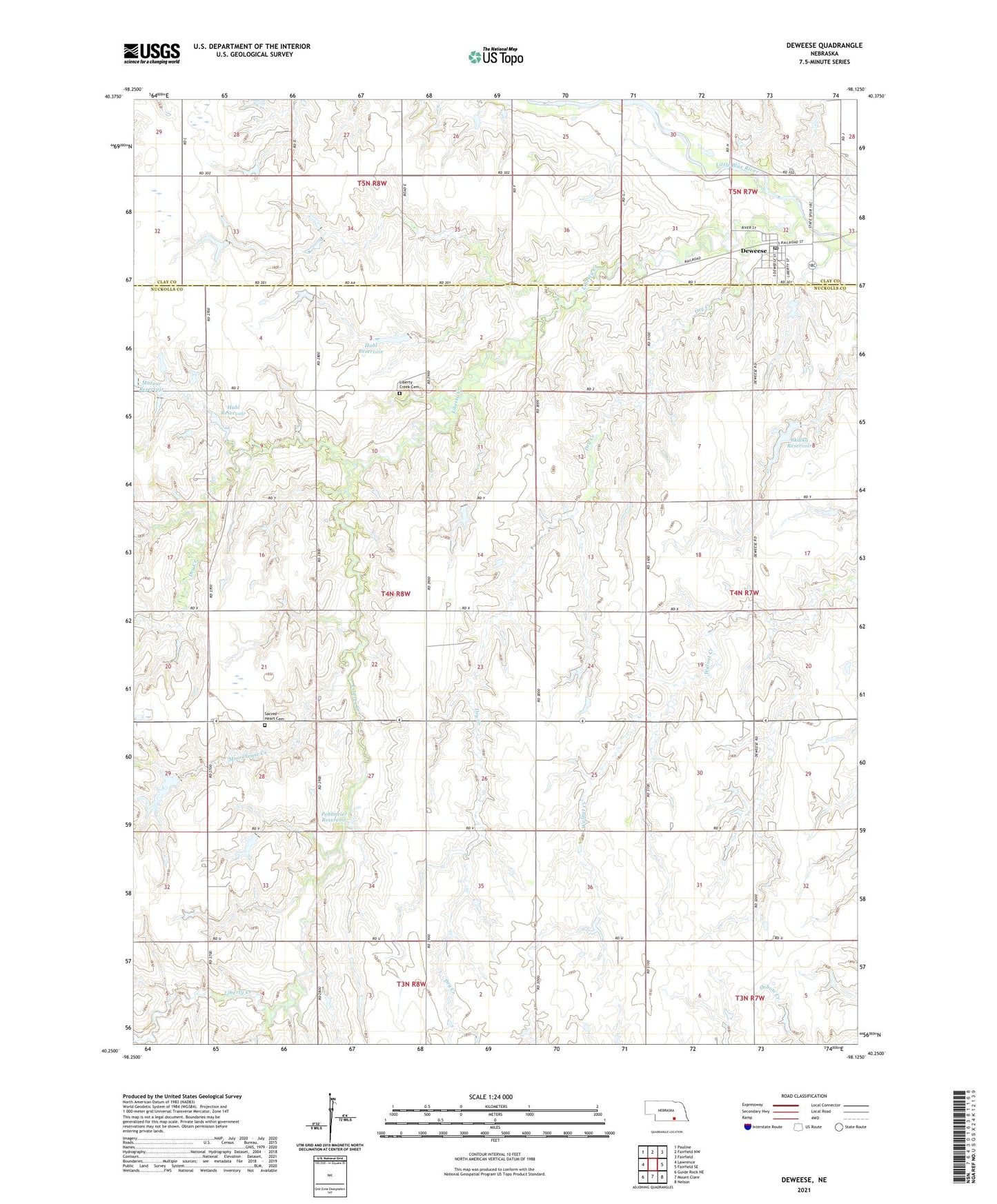 Deweese Nebraska US Topo Map Image