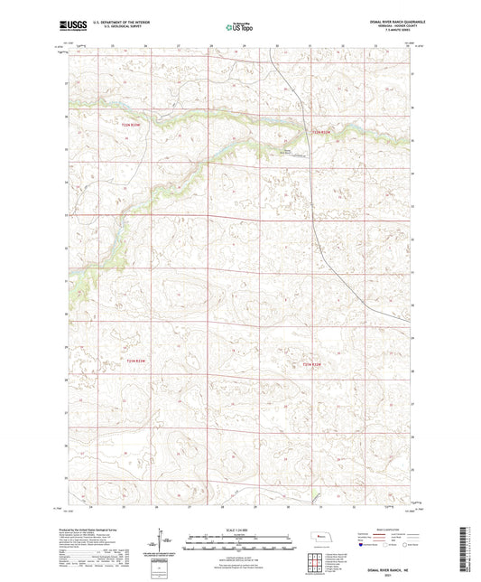 Dismal River Ranch Nebraska US Topo Map Image