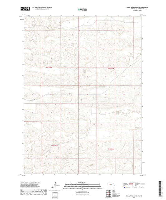 Dismal River Ranch NW Nebraska US Topo Map Image