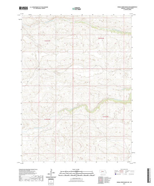 Dismal River Ranch SW Nebraska US Topo Map Image