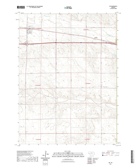 Dix Nebraska US Topo Map Image