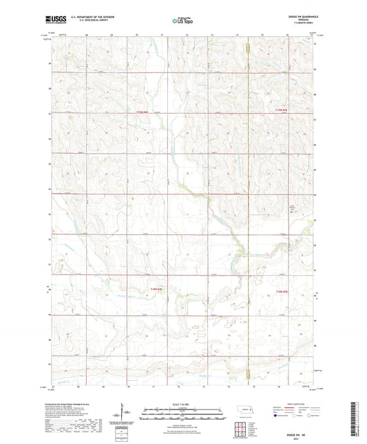 Dodge SW Nebraska US Topo Map Image