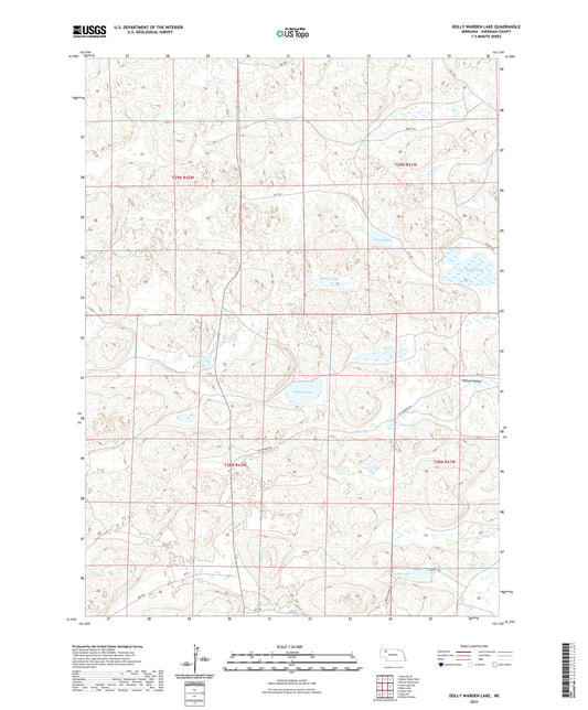 Dolly Warden Lake Nebraska US Topo Map Image