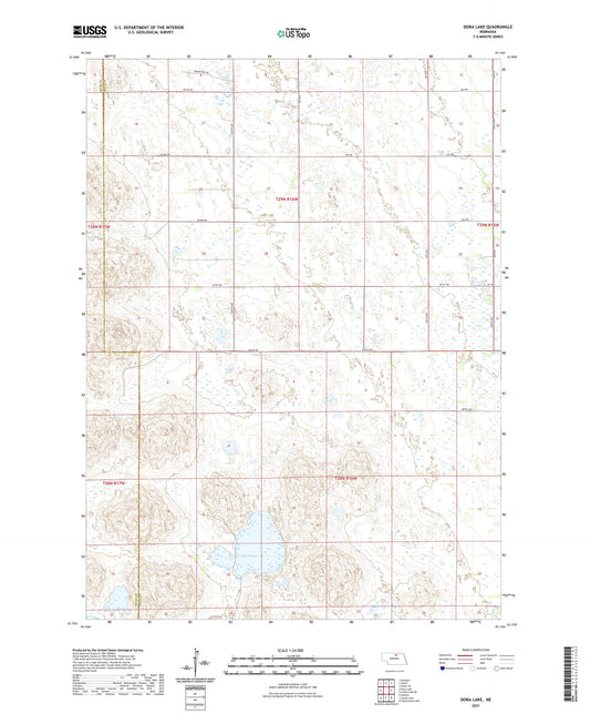 Dora Lake Nebraska US Topo Map Image