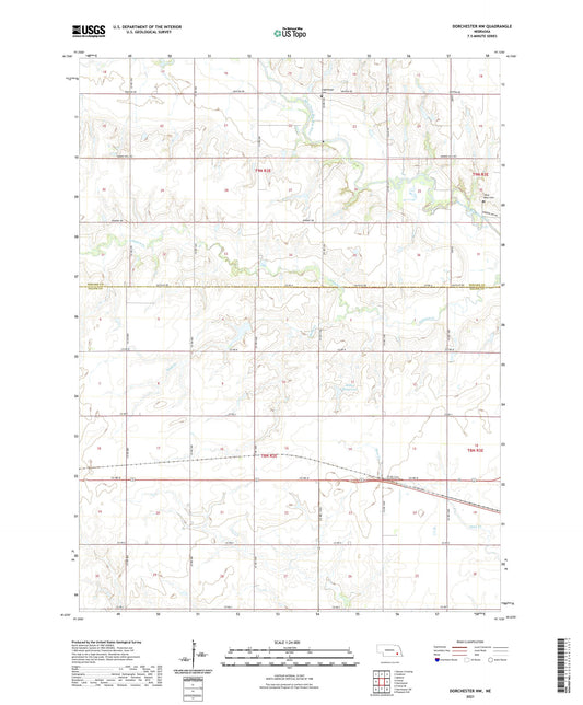 Dorchester NW Nebraska US Topo Map Image