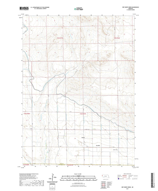 Dry Sheep Creek Nebraska US Topo Map Image