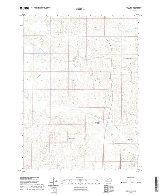 Duck Lake NE Nebraska US Topo Map Image