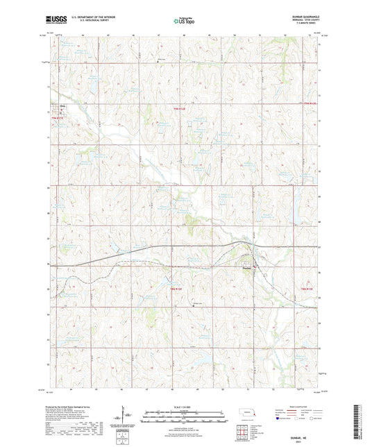 Dunbar Nebraska US Topo Map Image