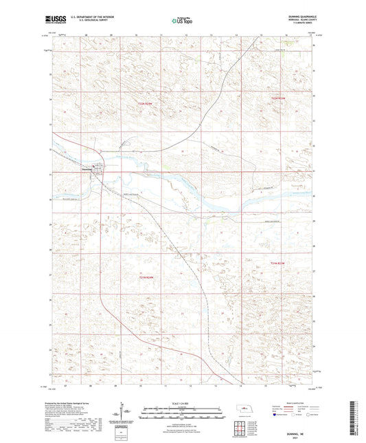 Dunning Nebraska US Topo Map Image