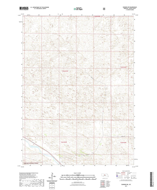 Dunning NW Nebraska US Topo Map Image