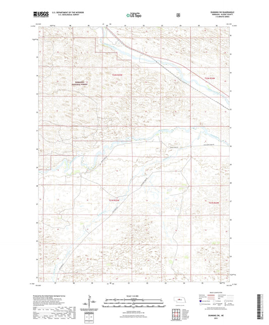 Dunning SW Nebraska US Topo Map Image