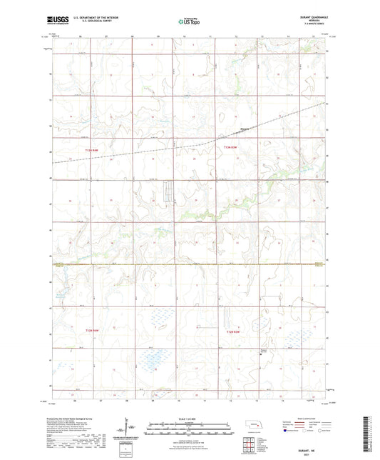 Durant Nebraska US Topo Map Image