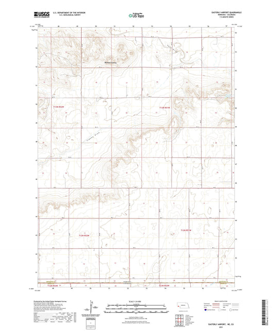 Easterly Airport Nebraska US Topo Map Image