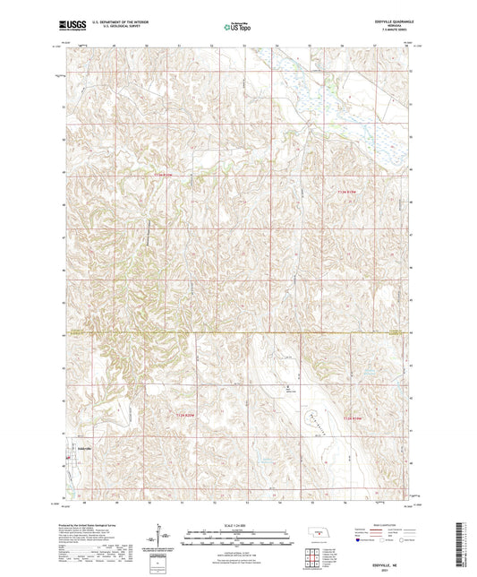 Eddyville Nebraska US Topo Map Image