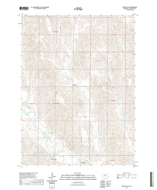 Eddyville NE Nebraska US Topo Map Image