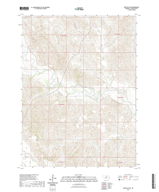 Eddyville NW Nebraska US Topo Map Image