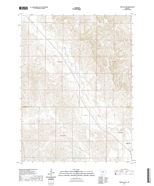 Eddyville SW Nebraska US Topo Map Image