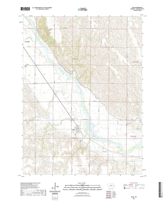Elba Nebraska US Topo Map Image