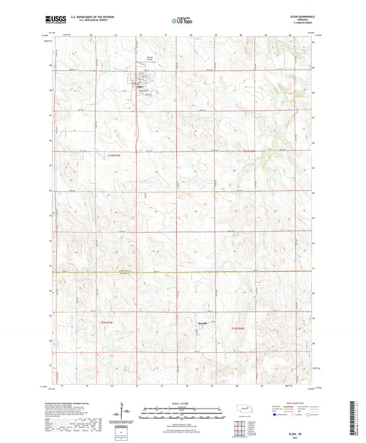 Elgin Nebraska US Topo Map Image
