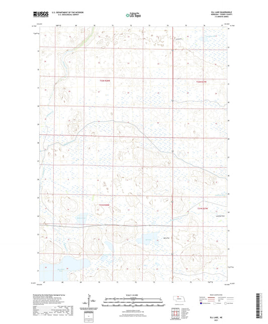 Ell Lake Nebraska US Topo Map Image