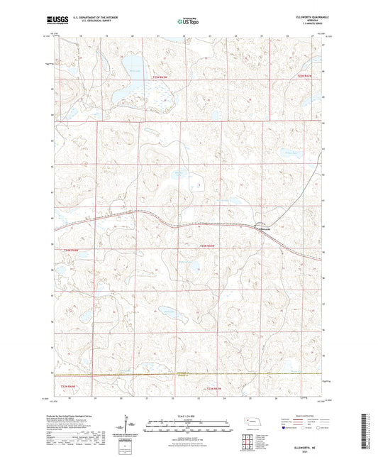 Ellsworth Nebraska US Topo Map Image