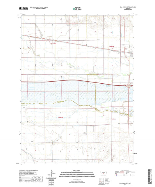 Elm Creek West Nebraska US Topo Map Image
