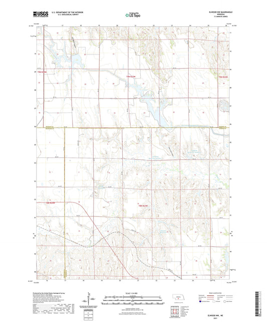 Elwood NW Nebraska US Topo Map Image