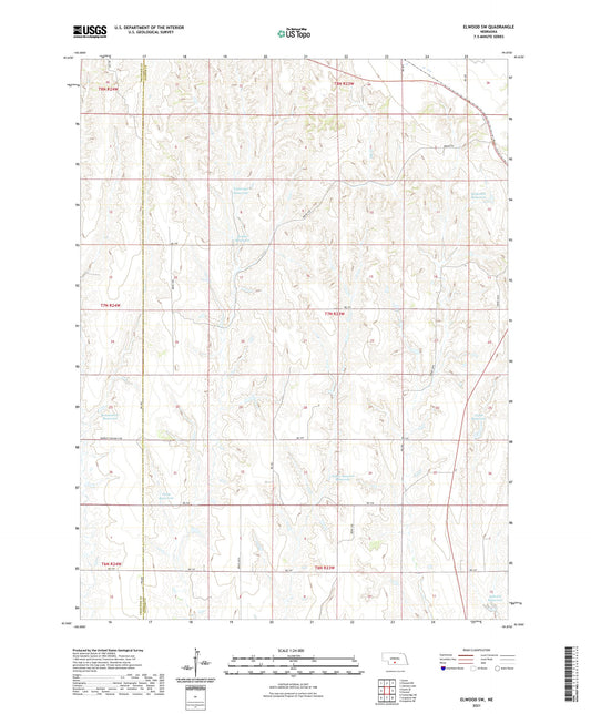 Elwood SW Nebraska US Topo Map Image