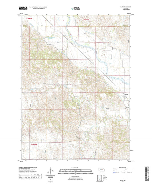 Elyria Nebraska US Topo Map Image