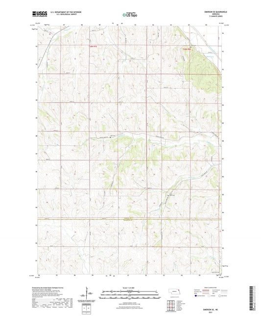 Emerson SE Nebraska US Topo Map Image