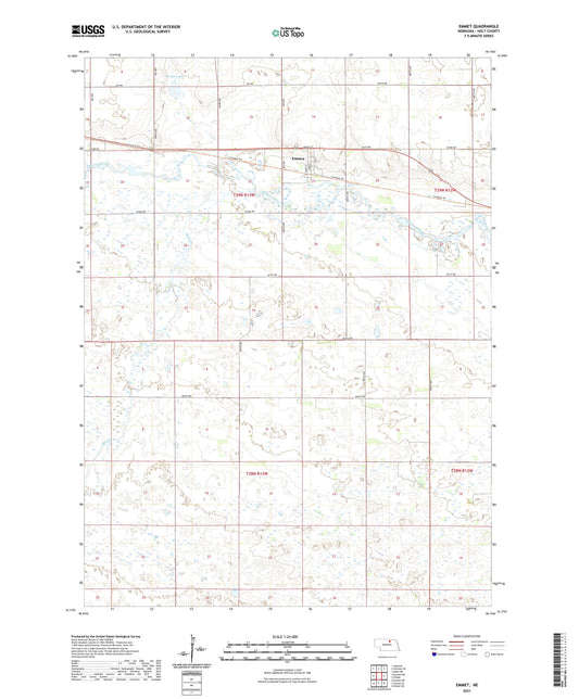 Emmet Nebraska US Topo Map Image