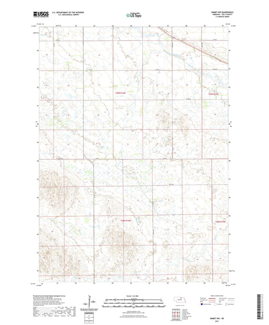 Emmet NW Nebraska US Topo Map Image