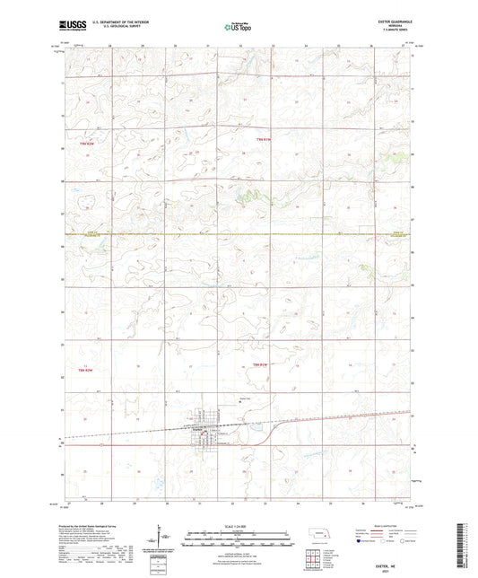 Exeter Nebraska US Topo Map Image