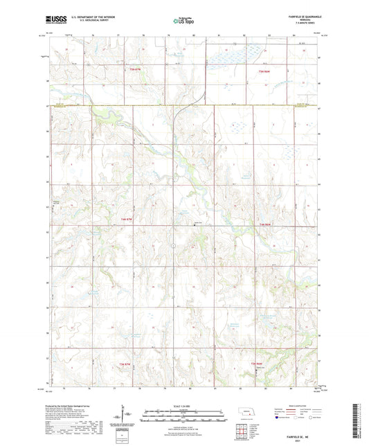 Fairfield SE Nebraska US Topo Map Image