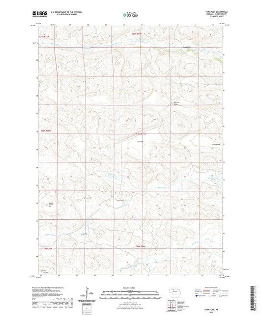 Farm Flat Nebraska US Topo Map Image
