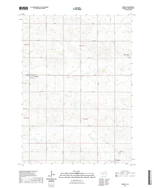 Fordyce Nebraska US Topo Map Image